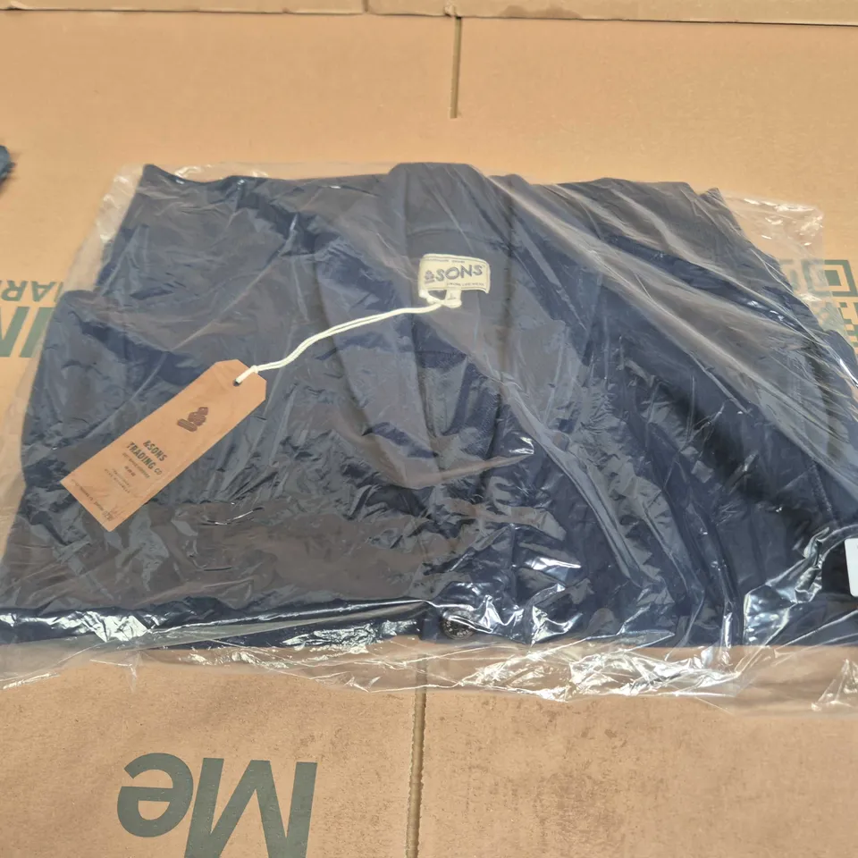&SONS CARDIGAN NAVY – UK SIZE LARGE (L)