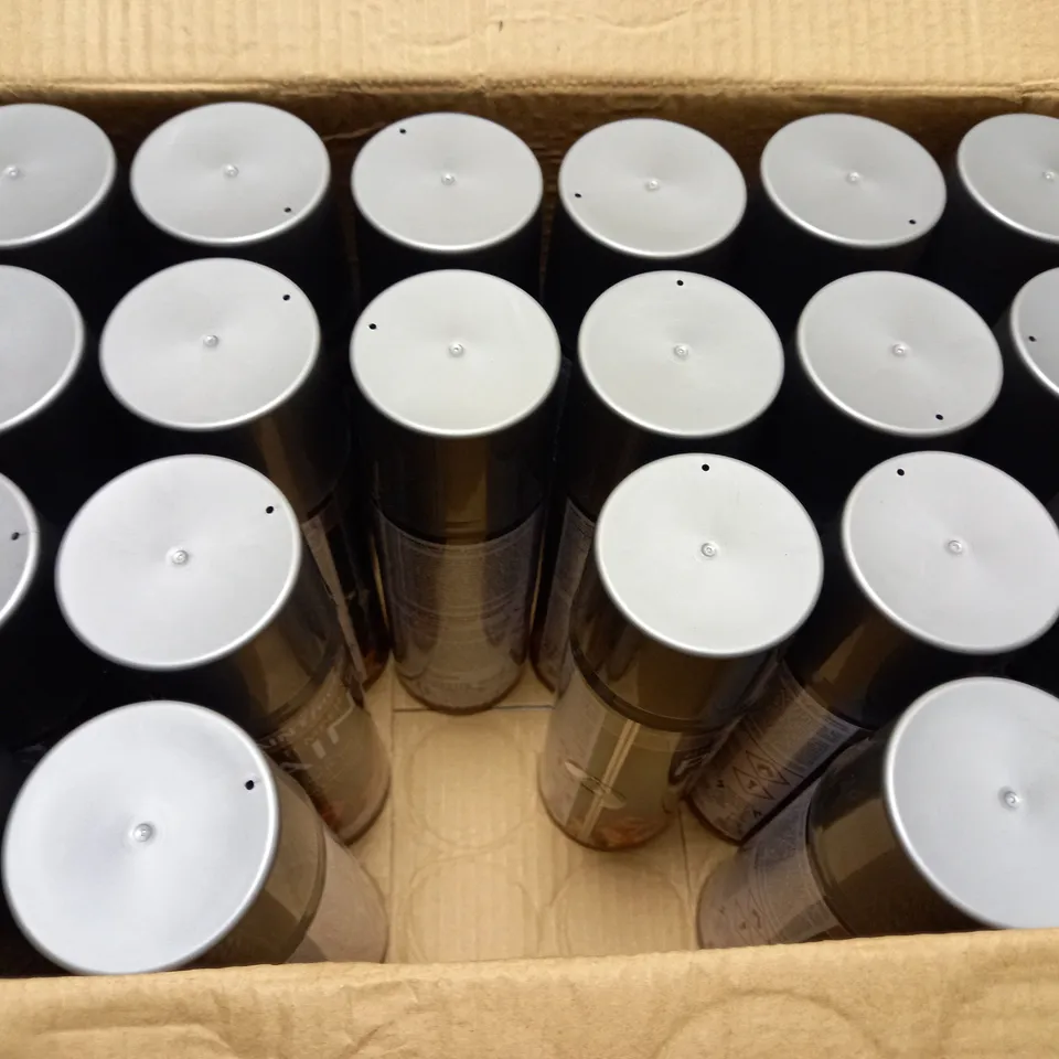 BOX OF APPROX 24 PAINT FACTORY HIGH TEMP PAINT IN SILVER MATT