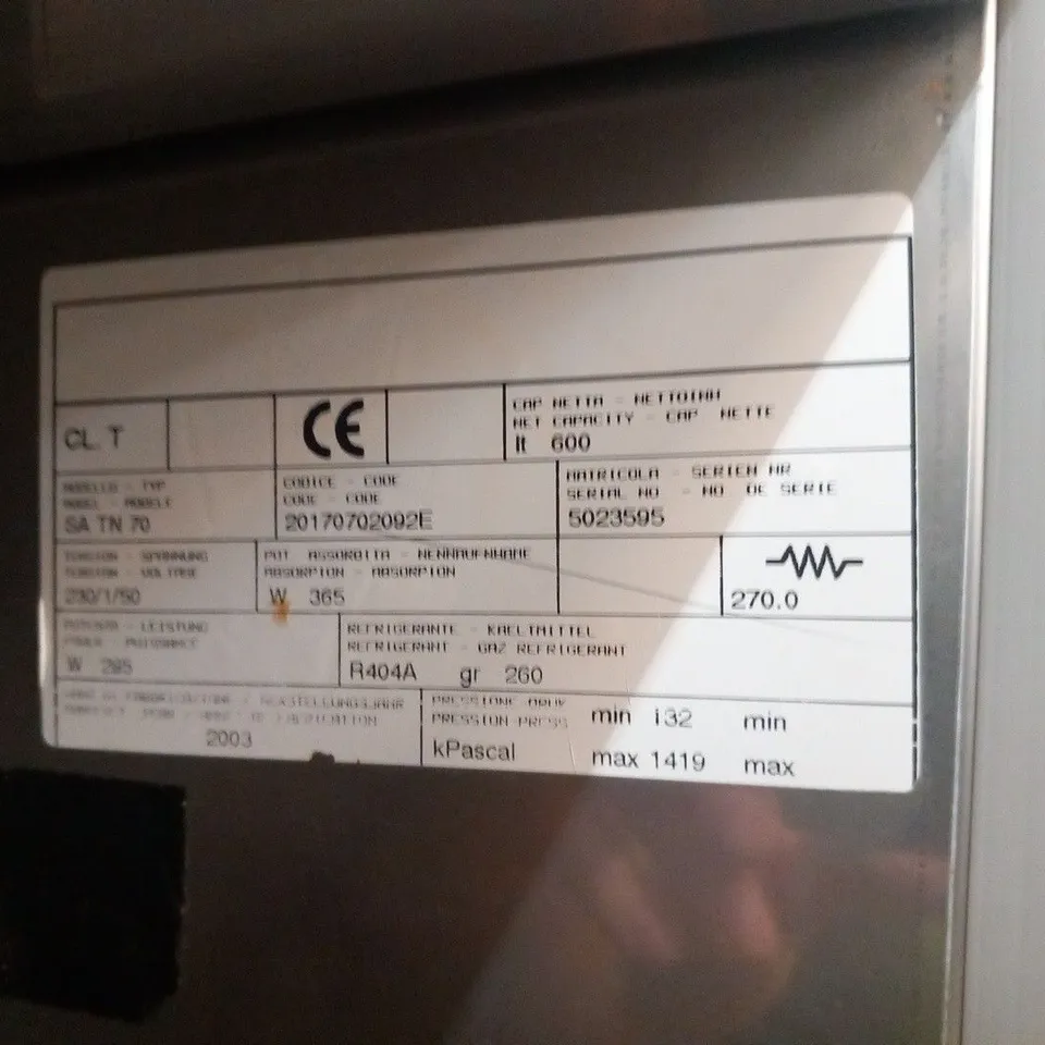 SA TN 70 UPRIGHT REFRIGERATED UNIT