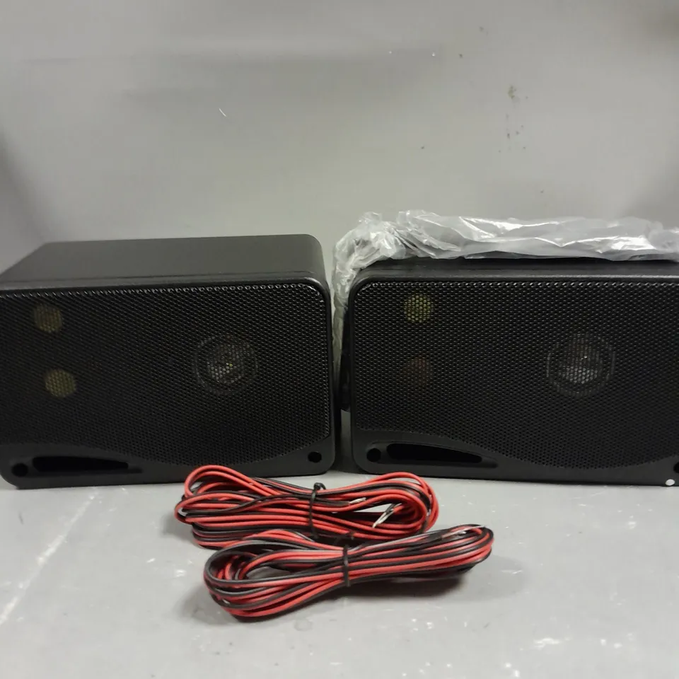 BOXED PYLE PLMR24 3-WAY WEATHER PROOF MINI BOX SPEAKER SYSTEM 