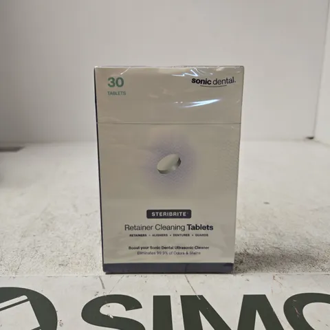 STERIBRITE RETAINER CLEANING TABLETS – 30 TABLETS (SONIC DENTAL) – BOXED