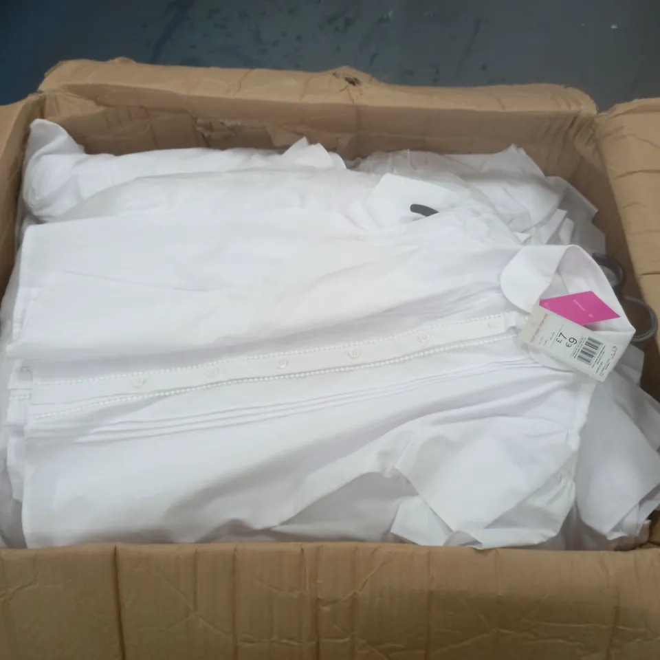 LARGE QUANTITY OF ASSORTED 2-PACKS OF WHITE SCHOOL SHIRTS - VARIOUS SIZES