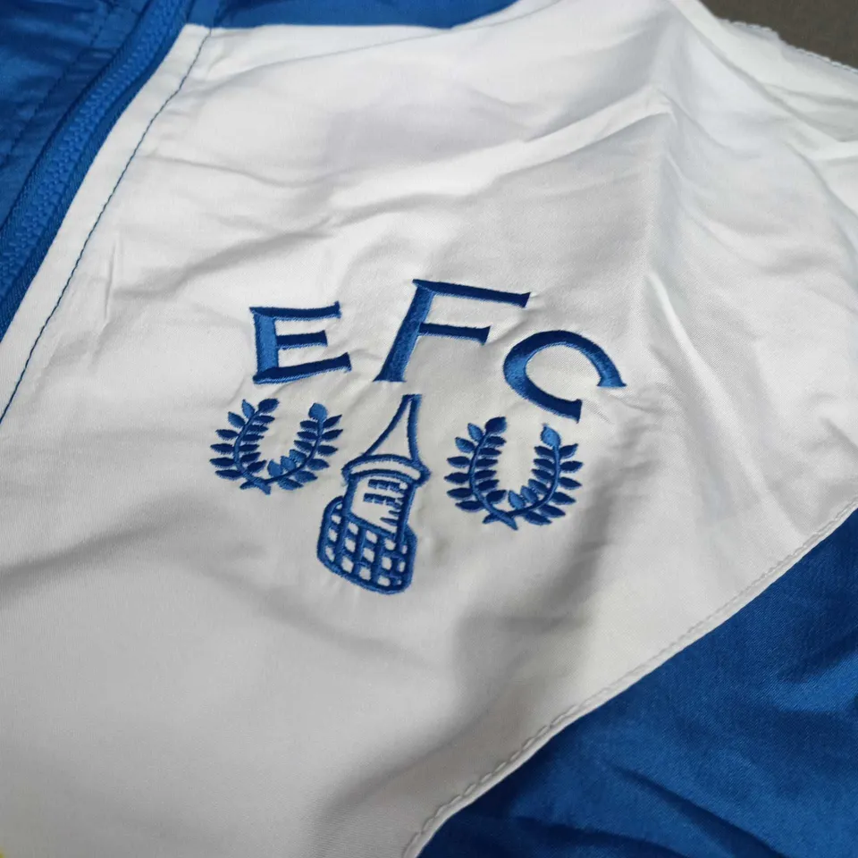 UMBRO EVERTON FC TRACK JACKET – BLUE/WHITE/YELLOW, MEN'S SIZE L