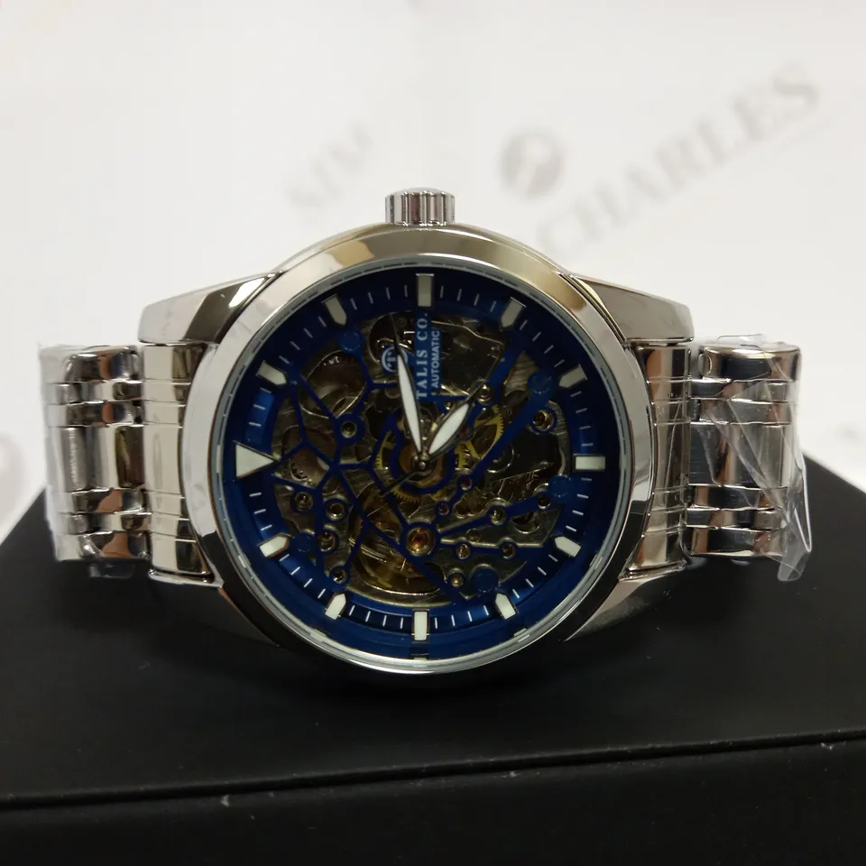 TALIS CO SKELETON DIAL BRACELET STRAP WRISTWATCH RRP £550