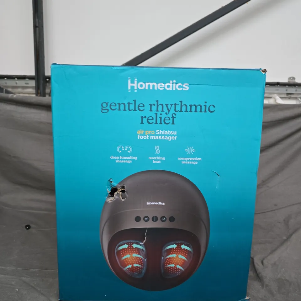HOMEDICS GENTLE RHYTHMIC RELIEF AIR PRO SHIATSU FOOT MASSAGER – BOXED