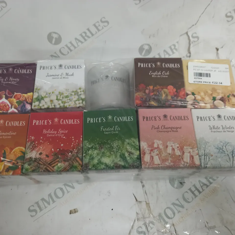 BOX OF 10 PRICES CANDLES 