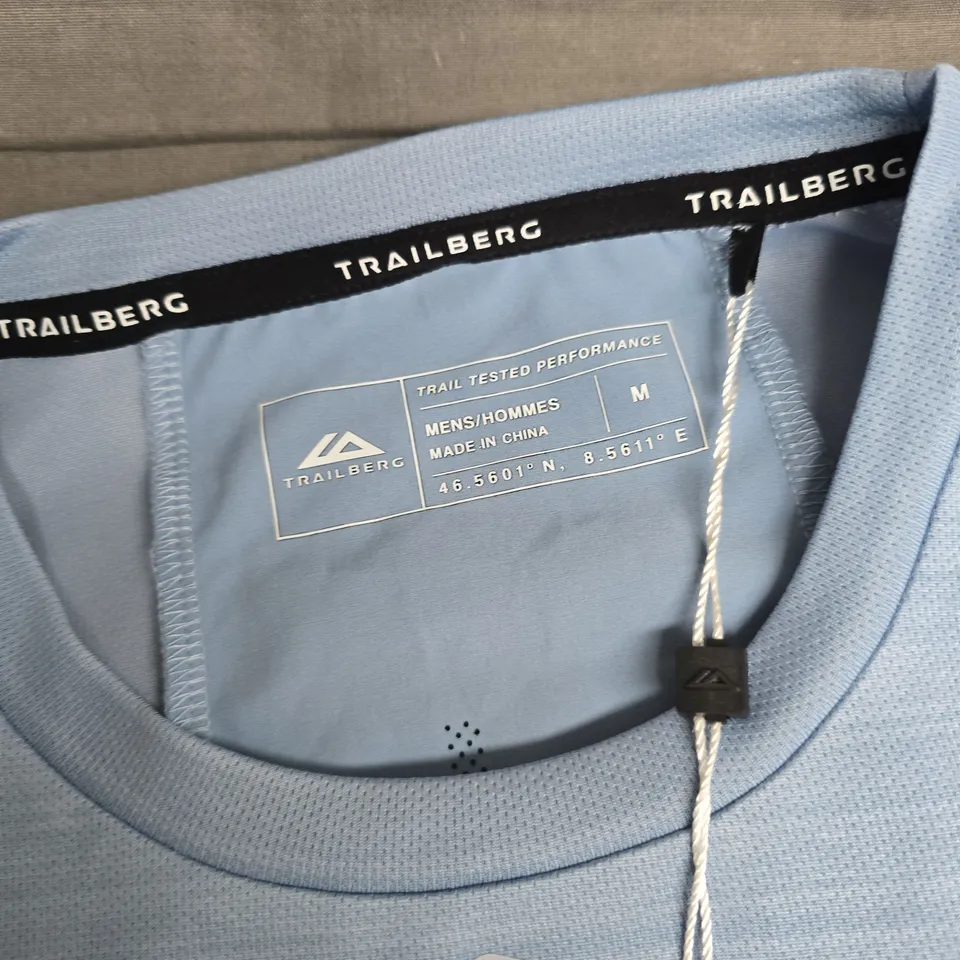 TRAILBERG AW24 CLOUD TEE – MEN'S T-SHIRT, CELESTE FADE, UK M