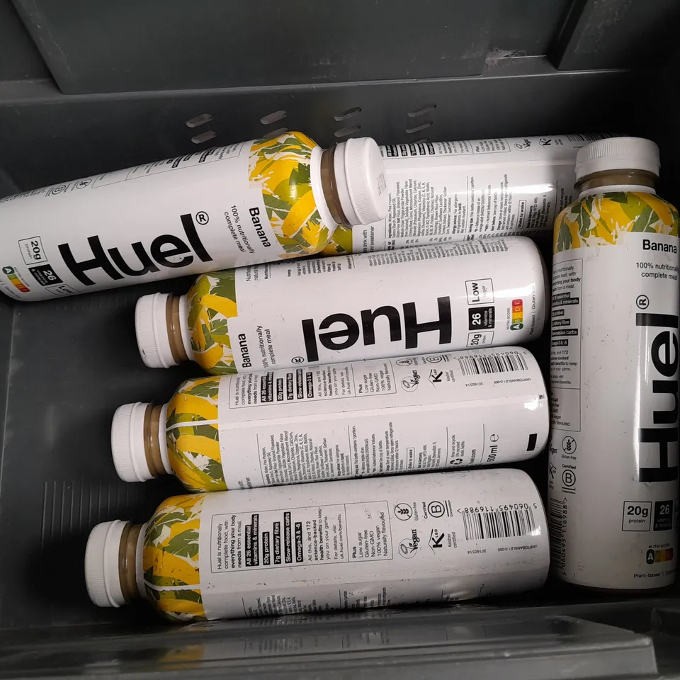 11 ASSORTED FOOD ITEMS TO INCLUDE HUEL FOOD DRINK, THE FORAGING FOX SMOKED GARLIC MAYO, YFOOD DRINK MEAL AND GRENADE PROTEIN SHAKE-COLLECTION ONLY