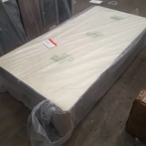 BAGGED BEDMASTER 3FT SINGLE UNIVERSAL DIVAN BASE - 0 DRAWER - BLACK PLUSH 