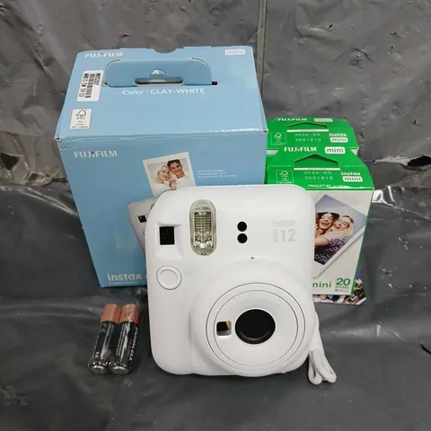 BOXED FUJIFILM INSTAX MINI 12 INSTANT CAMERA + 2 FILM REFILL PACKS