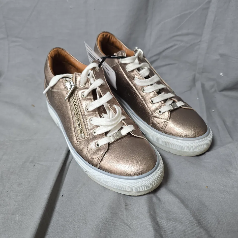 MODA IN PELLE BRAMLEIGH TRAINERS - GOLD - SIZE 6