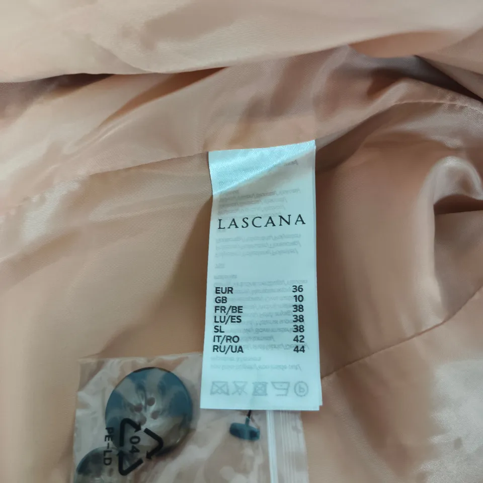 LASCANA WOMEN'S BLAZER – BEIGE, UK 10 (EU 36)
