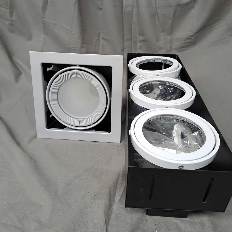 BOX OF APPROXIMETLY 4 EMCOLITE ASSORTED DOWNLIGHTS