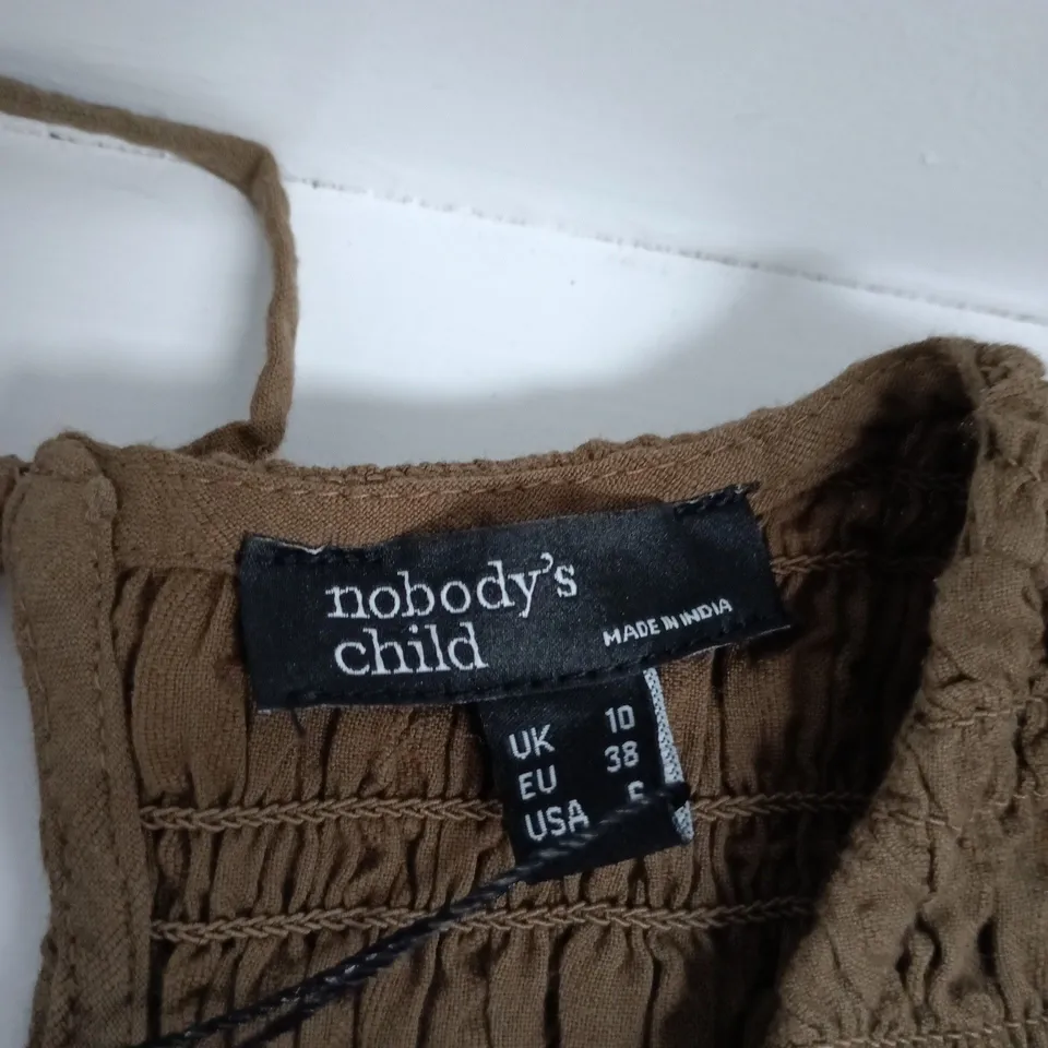 NOBODY'S CHILD LEAH MIDI DRESS – UK 10 (EU 38) – BROWN