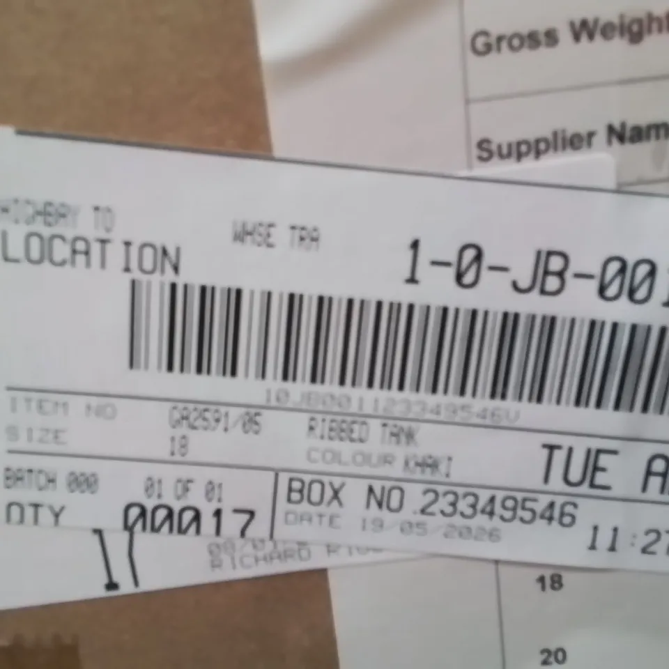 BOXED BRAND NEW APPROXIMATELY 17 SIMPLY BE RIBBED TANK TOP KHAKI SIZE 18