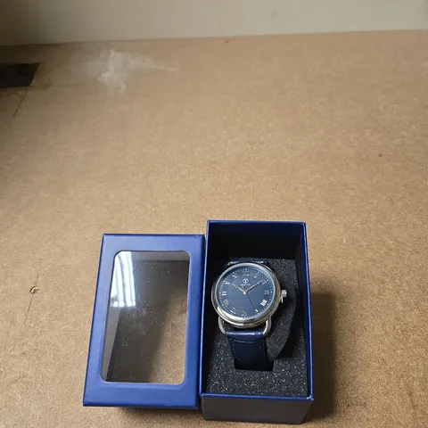 TALIS CO. WATCH – BLUE DIAL AND BLUE LEATHER STRAP