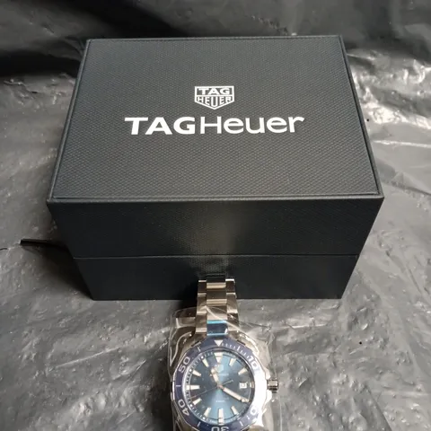 TAG HEUER AQUARACER 300M STAINLESS STEEL WATCH – BLUE DIAL, BOXED