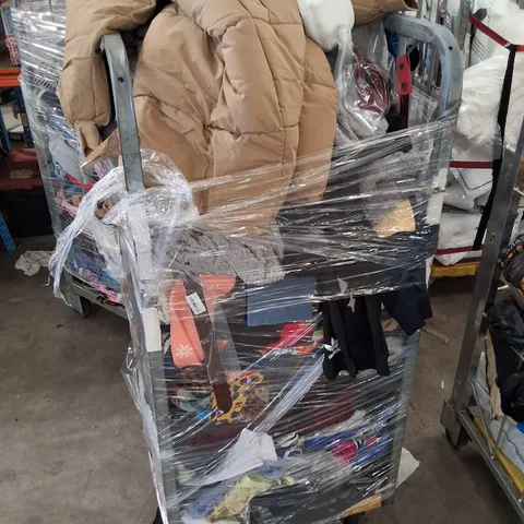 CAGE CONTAINING ASSORTED CLOTHING