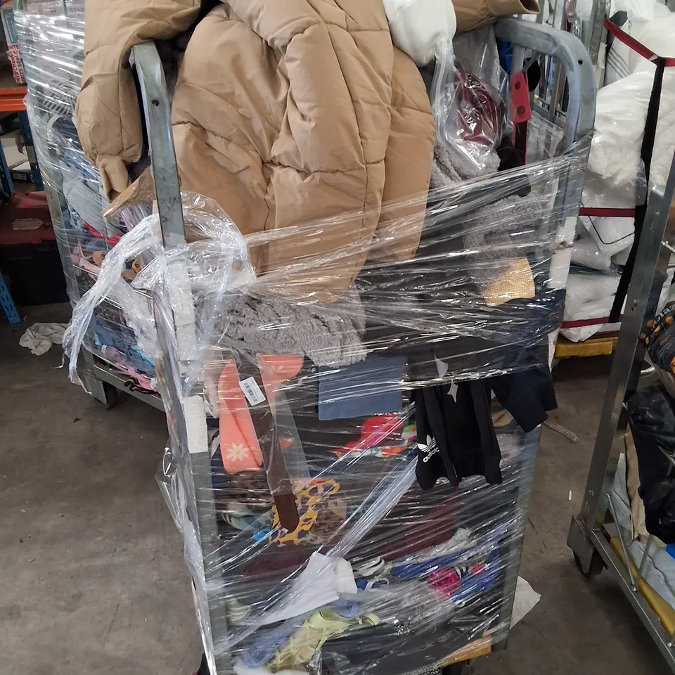 CAGE CONTAINING ASSORTED CLOTHING
