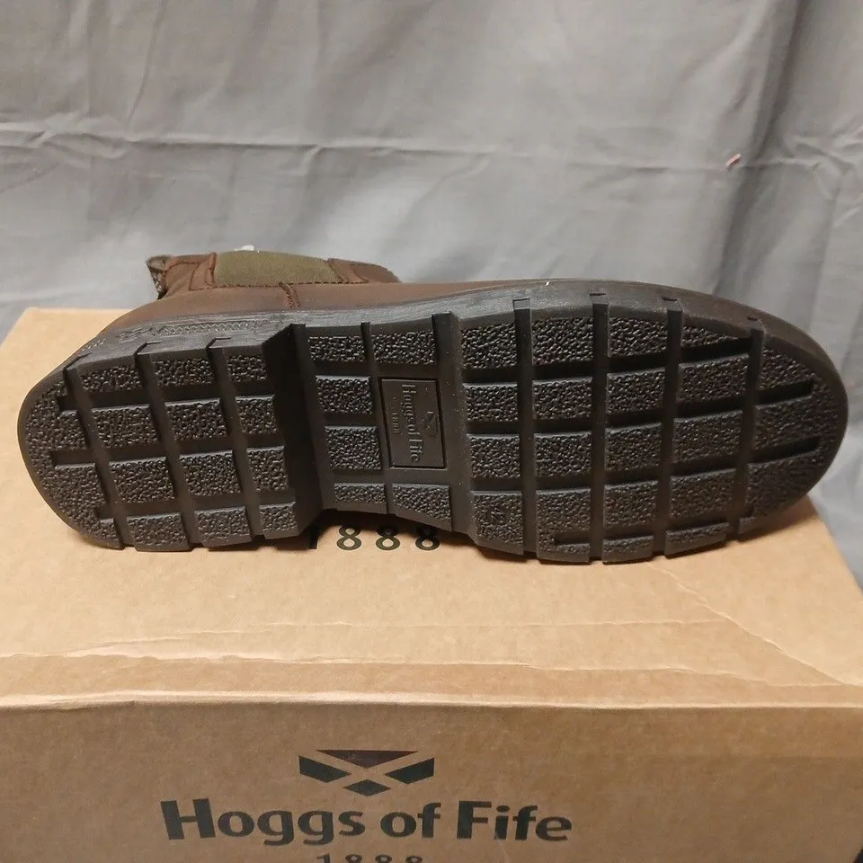 HOGGS OF FIFE BROWN LEATHER CHELSEA BOOTS – MEN’S, BOXED EU SIZE 42