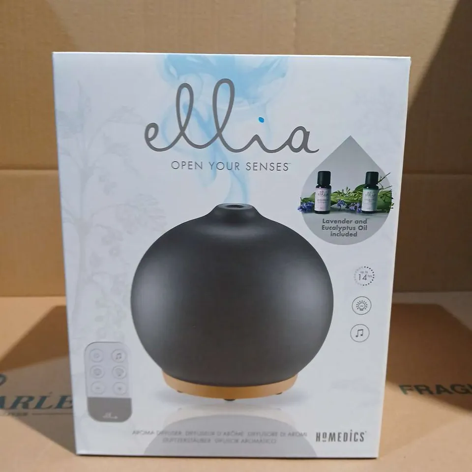 LOT OF 4 BOXED HOMEDICS ELLIA AROMA DIFFUSERS