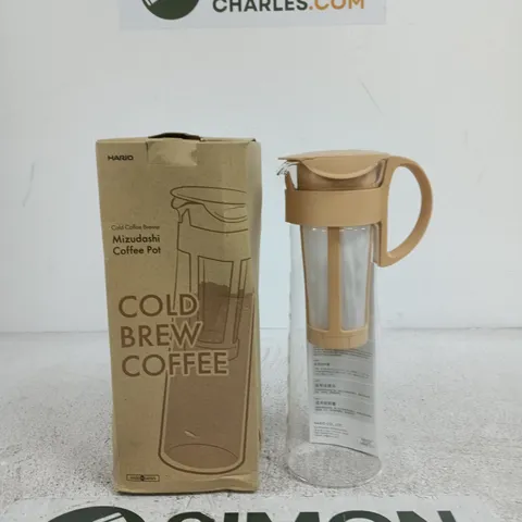 HARIO MIZUDASHI COLD BREW COFFEE POT – GLASS CARAFE WITH BEIGE LID