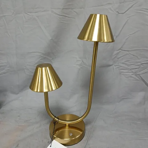 HESTIA BRONZE USB TOUCH DOUBLE LIGHT TABLE LAMP
