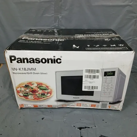 BOXED PANASONIC NN-K18JMM MICROWAVE / GRILL OVEN - SILVER - COLLECTION ONLY 