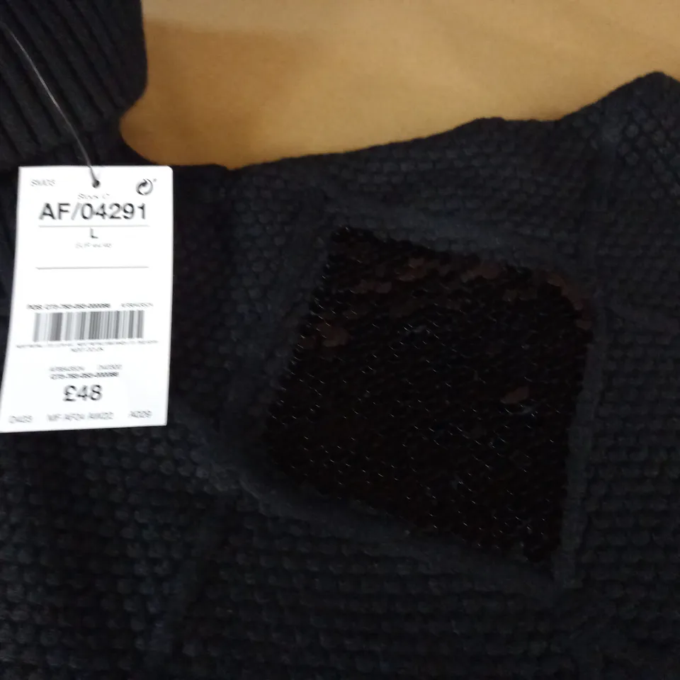 NEXT ROLL NECK SEQUIN DIAMOND EMBELLISHED JUMPER - L