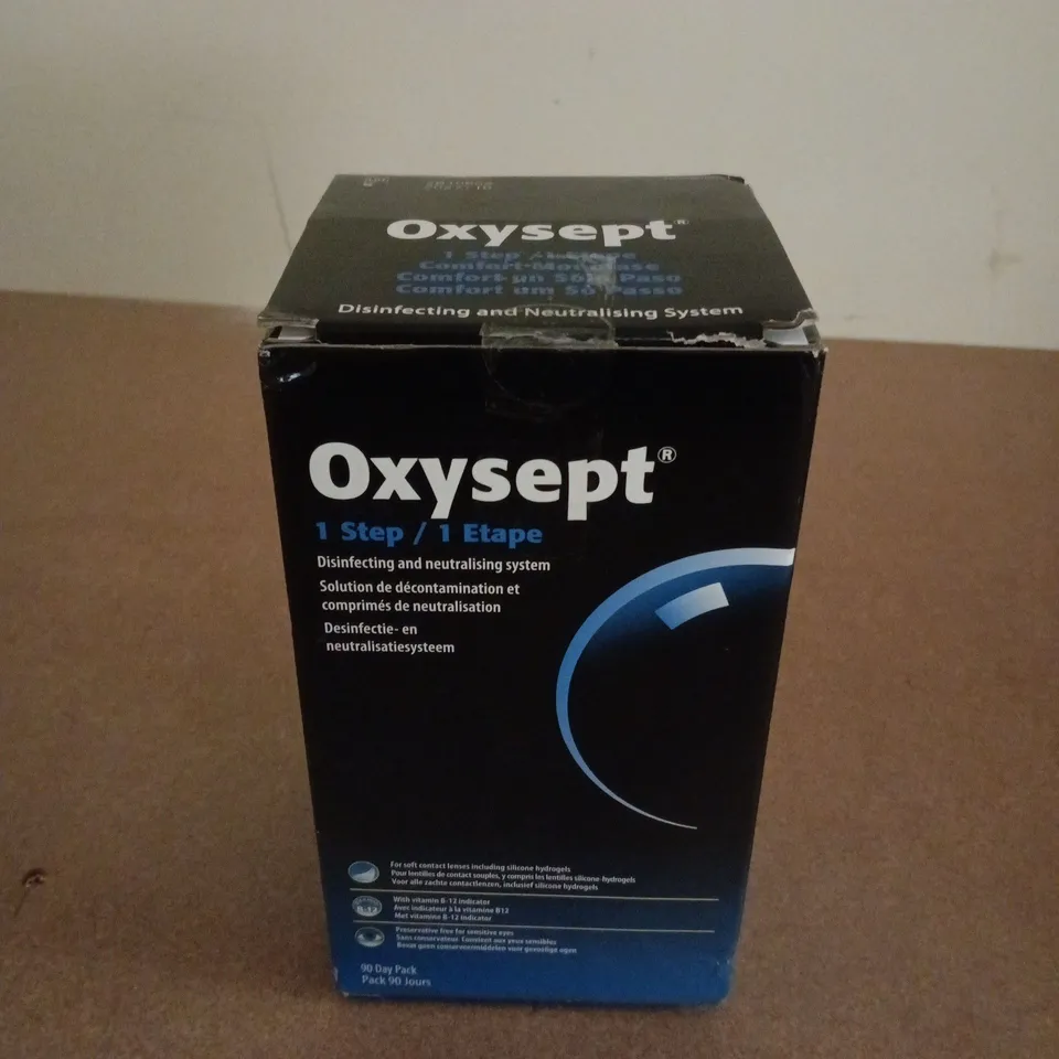 BOXED OXYSEPT 1 STEP CONTACT LENS SOLUTION 900ML 3 MONTH PACK
