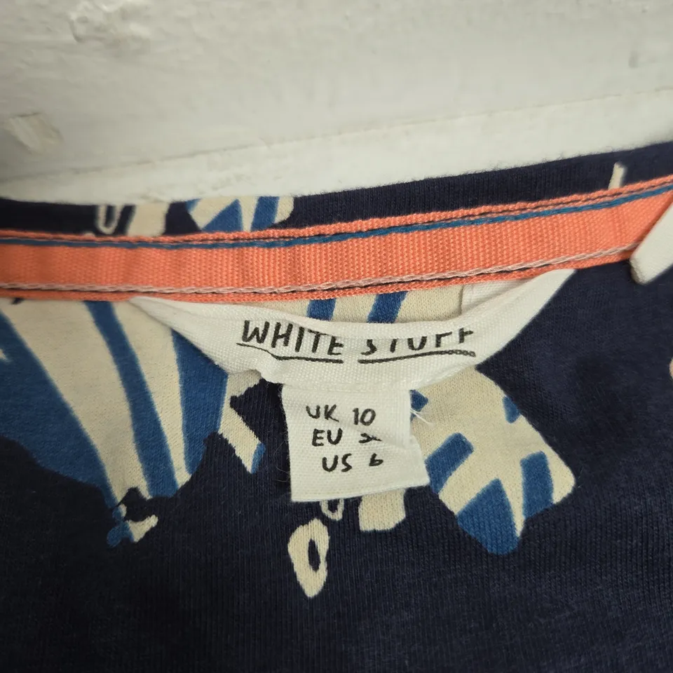 WHITE STUFF WOMEN'S PRINTED DRESS – FLORAL NAVY/BLUE, UK 10