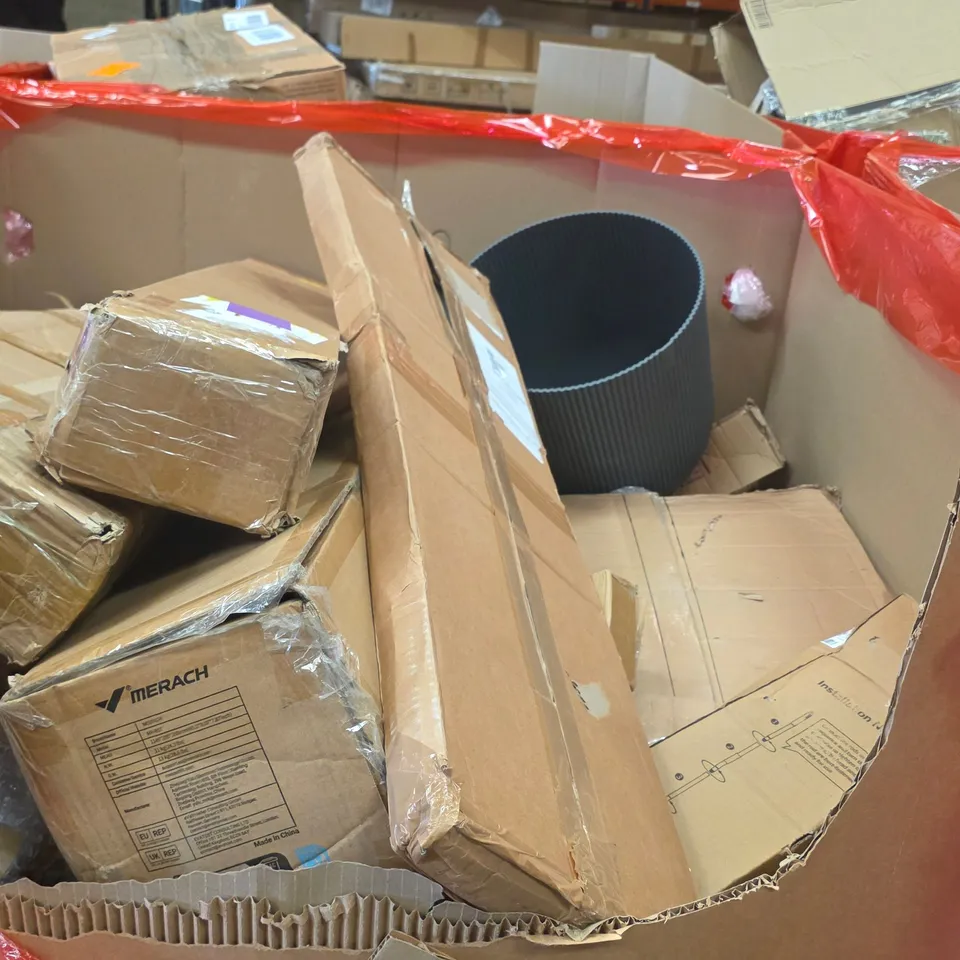 PALLET OF ASSORTED HOUSEHOLD GOODS AND PRODUCTS TO INCLUDE;PULL UP BAR,SCALES,VIBRATION PLATE