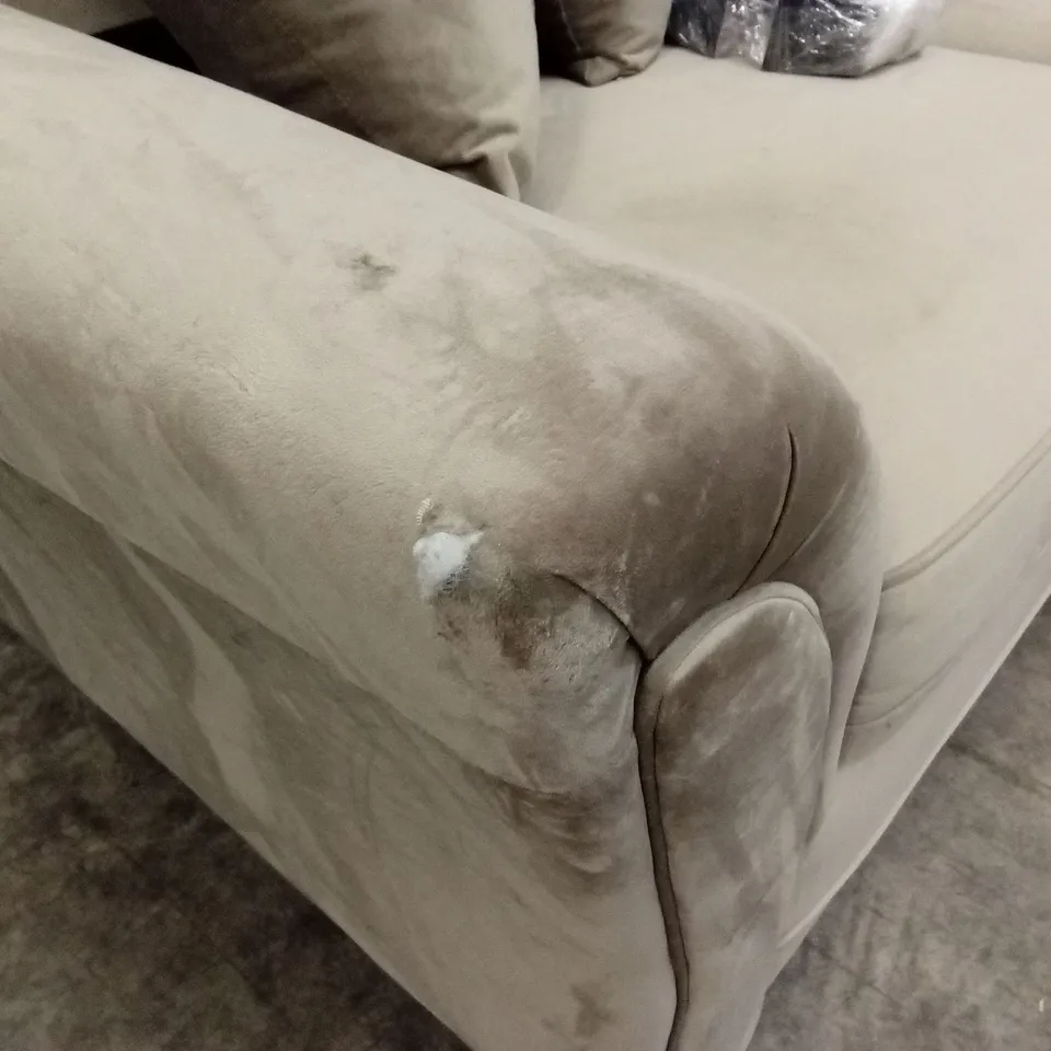 LEILA FABRIC 3 SEATER SOFA - MINK RRP £649