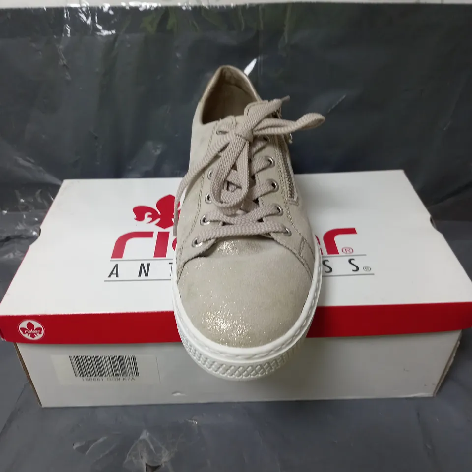 RIEKER ANTI-STRESS LACE UP PUMPS GOLD SIZE EU 41