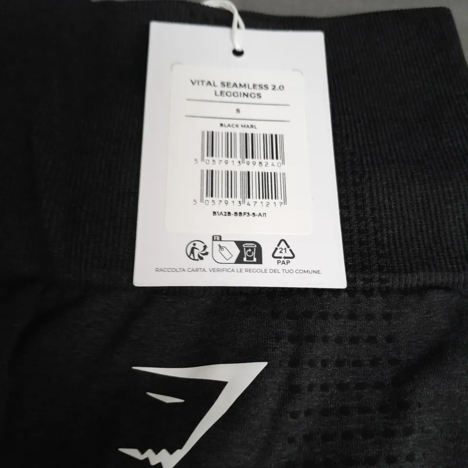 GYMSHARK VITAL SEAMLESS LEGGINGS IN BLACK - S