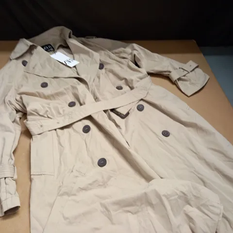 ZARA LIGHT BROWN TRENCH COAT - XS