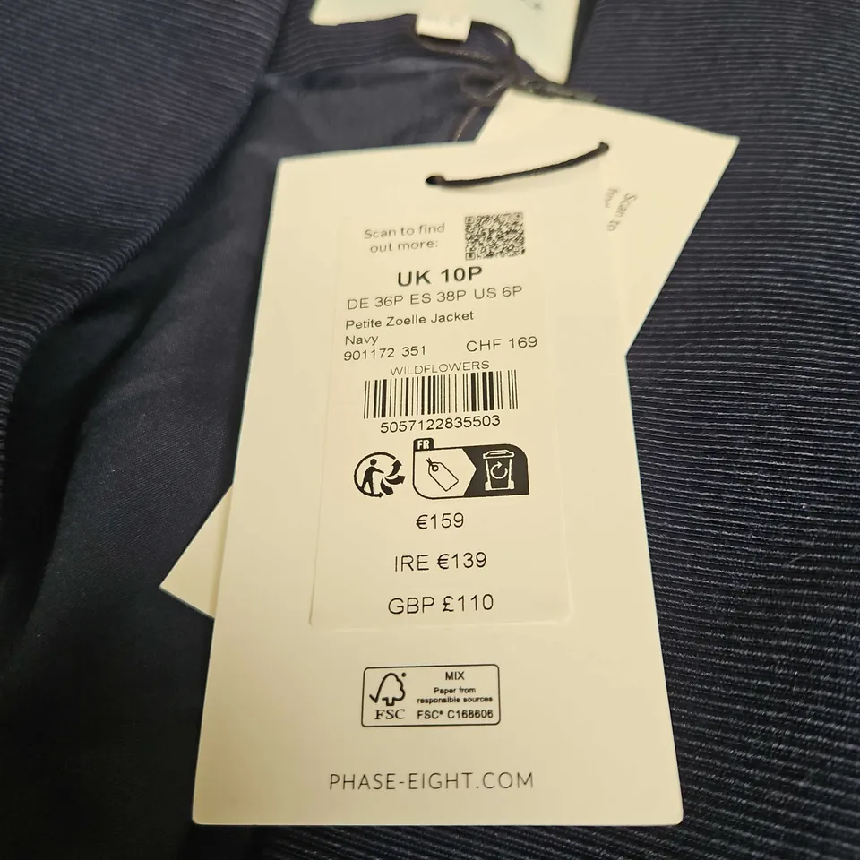 PHASE EIGHT PETITE ZOELLE JACKET - SIZE 10