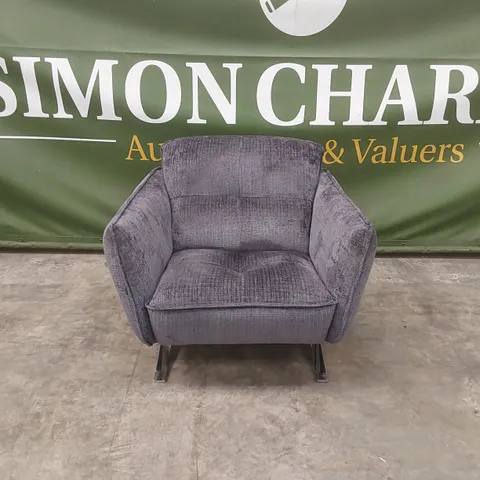 QUALITY DESIGNER ITALIAN MADE SEVILLE FABRIC UPHOLSTERED ARMCHAIR