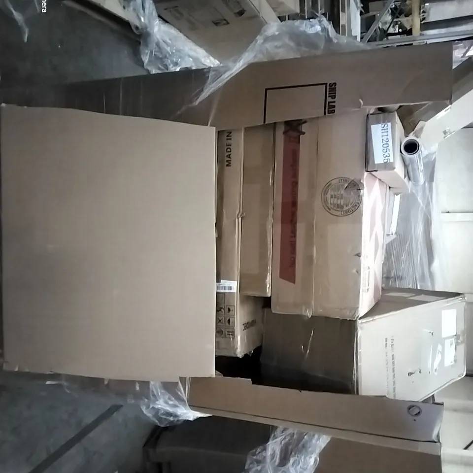 PALLET OF ASSORTED HOUSEHOLD ITEMS TO INCLUDE BOXED GAMING CHAIR, INSECT KILLER AND PRICE COMPUTING SCALE