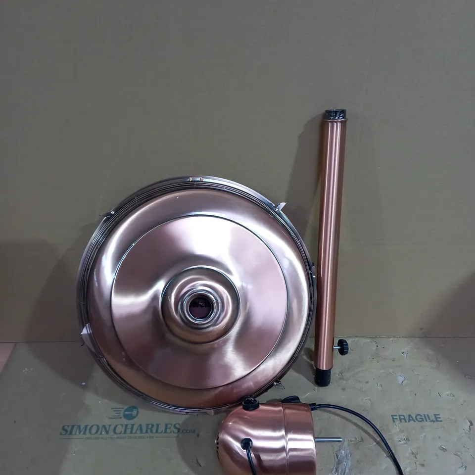 TOWER COPPER METAL PEDESTAL FAN 