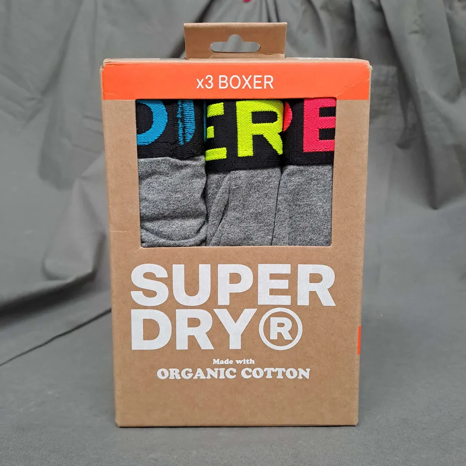 BOXED SUPERDRY BOXERS - X3- SIZE SMALL