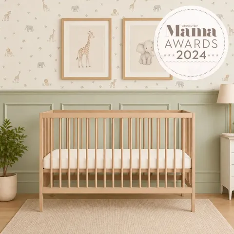 BOXED MOKEE MINI COT BED - BEECH (1 BOX)