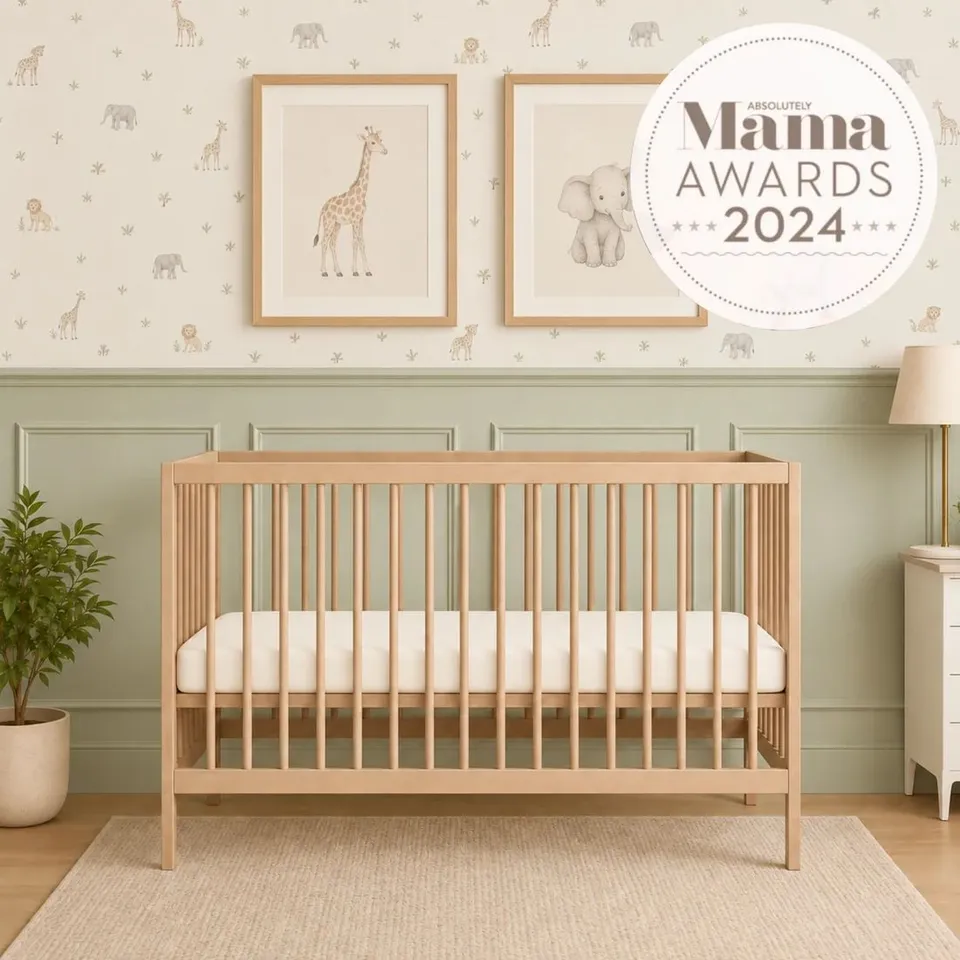 BOXED MOKEE MINI COT BED - BEECH (1 BOX)