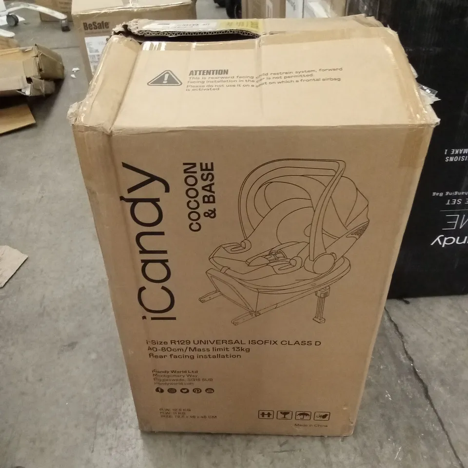 BOXED ICANDY CAR SEAT COCOON & BASE