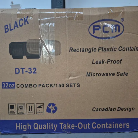 BOXED PCM COMBO PACK OF LEAK-PROOF RECTANGLE PLASTIC CONTAINERS