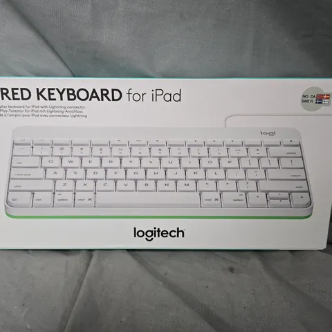 SEALED LOGITECH WIRED KEYBOARD FOR IPAD (SCANDINAVIAN LAYOUT) 