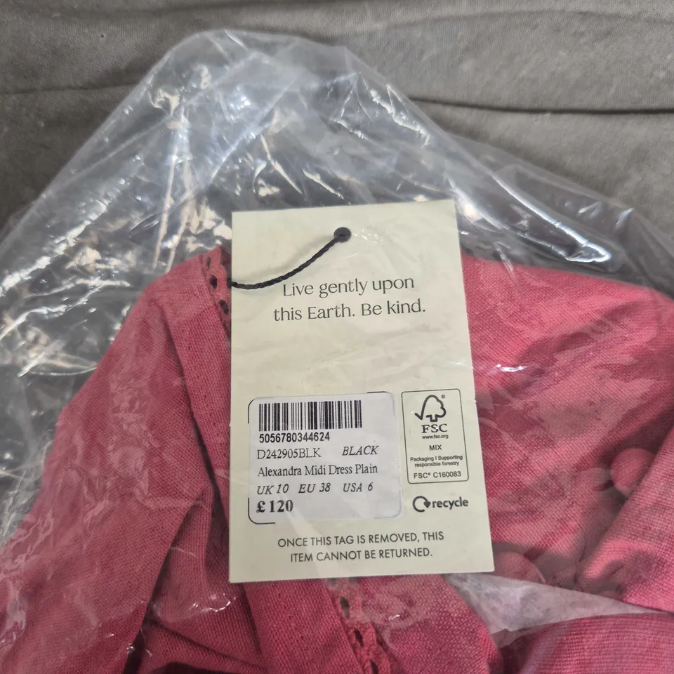 NOBODY'S CHILD ALEXANDRA MIDI DRESS PLAIN – UK 10