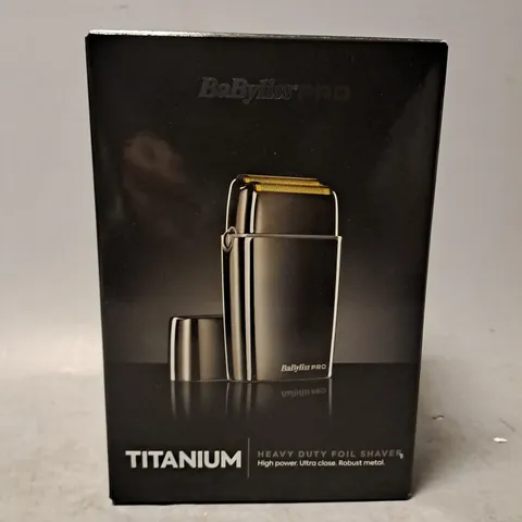 BOXED BABYLISS PRO TITANIUM HEAVY DUTY FOIL SHAVER 