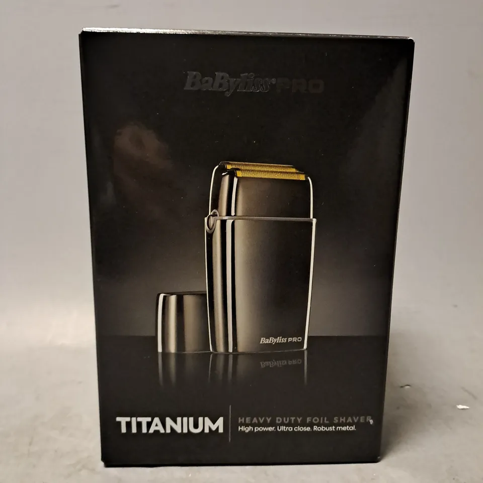 BOXED BABYLISS PRO TITANIUM HEAVY DUTY FOIL SHAVER 