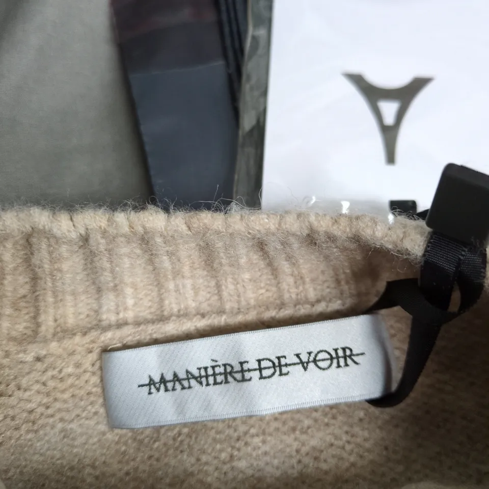 MANIÈRE DE VOIR BEIGE KNIT SWEATER UK 6 (XS)